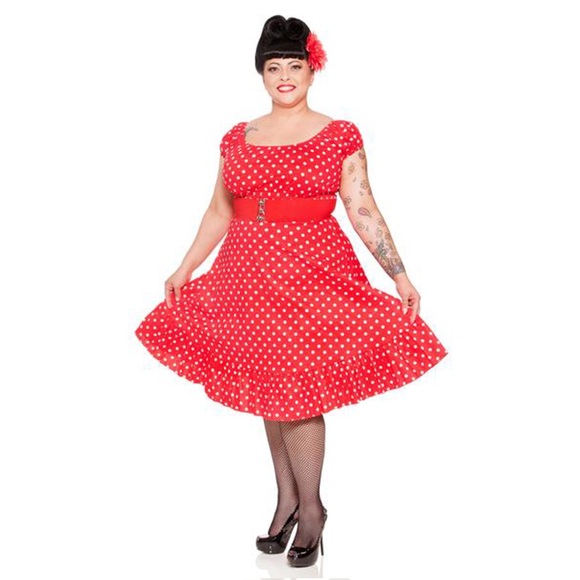 ❌SOLD OUT❌🌺K&H 1940's Polka Dot Dress 5 Colors - Picture 4 of 8